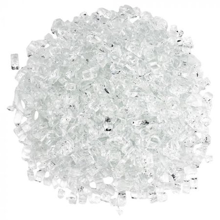 AMERICAN FIRE GLASS 1/2 in Starfire Fire Glass - 10 Lb Bag AFF-STFR12-10